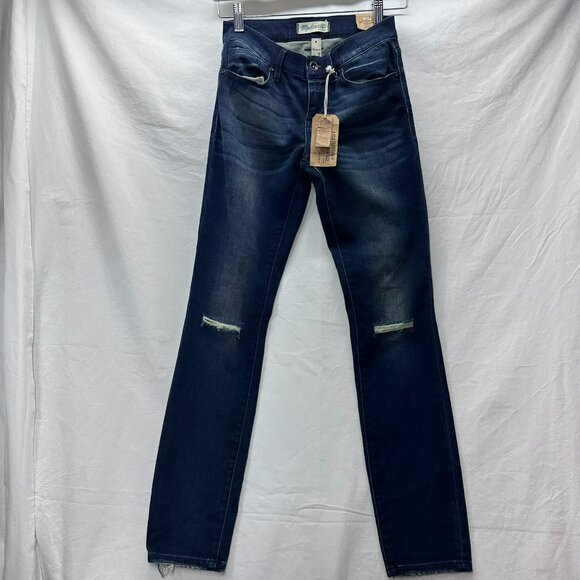 NWT Madewell Womens Jeans Size 24 Skinny Skinny High Riser Distress Stone Wash - Picture 1 of 8